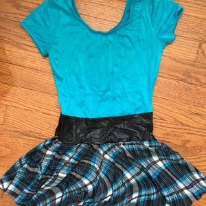 Plaid Skirt Dance Costume